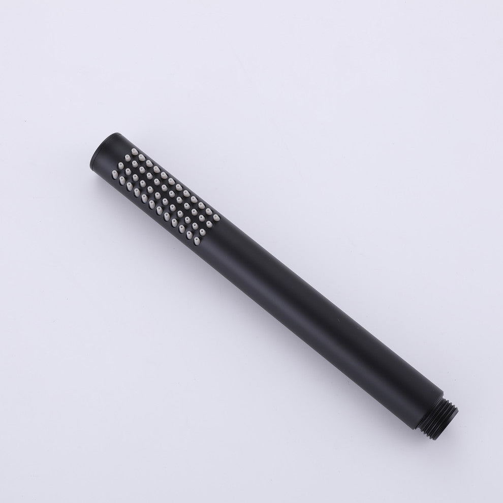 Exposed Shower System with Handheld Shower & Bathtub Spout, Matte Black