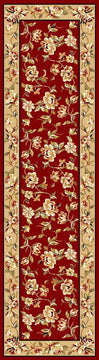 Cambridge 7337 Red, Beige Floral Delight, 2'2"x7'11" Runner