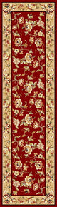 Cambridge 7337 Red, Beige Floral Delight, 2'2"x7'11" Runner