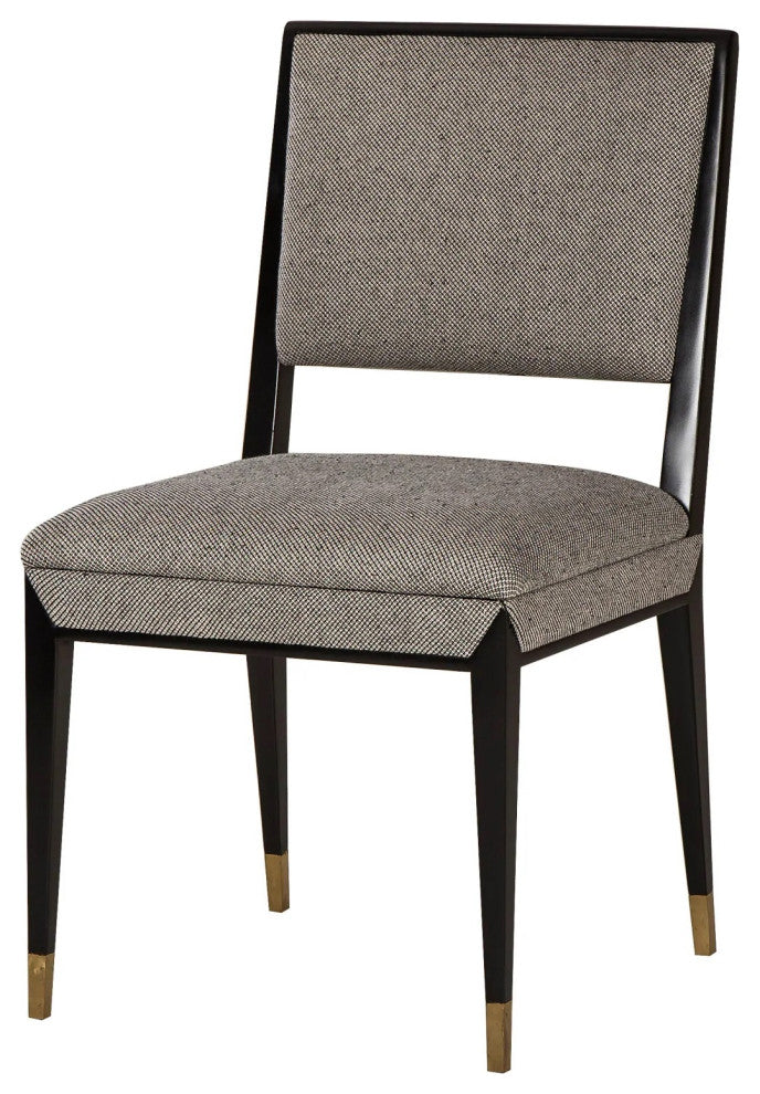 Sonder Living Reform Elegant Side Chair | Black / Winston Speckle
