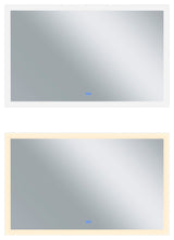 Abigail Rectangle Matte White LED 58 in. Mirror