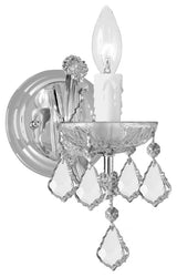 Maria Theresa 1 Light Clear Crystal Chrome Sconce