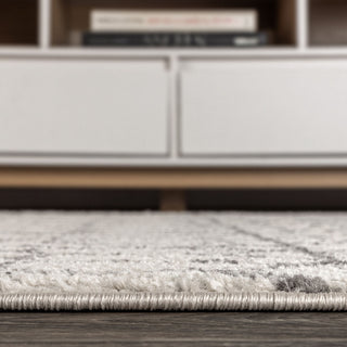 Izil Moroccan Beni Souk Area Rug, Cream/Gray, 5 X 8