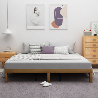 Gewnee Queen Size Wood Platform Bed Frame