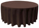 LA Linen Round Polyester Poplin, Brown, 108" Round