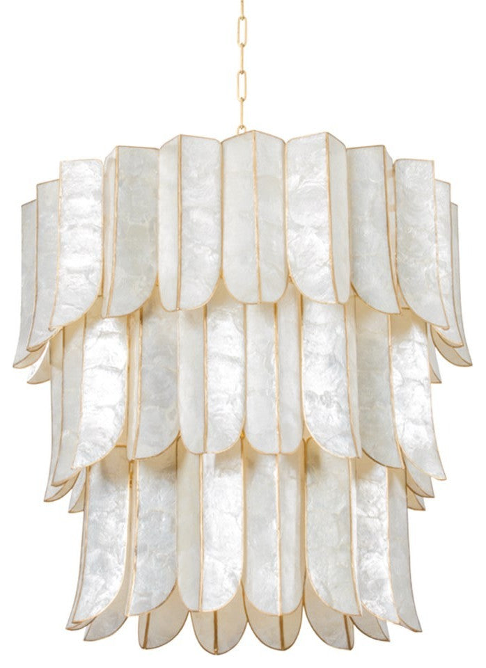 Corbett Lighting 365-32 Cartagena 16 Light 32"W Waterfall - Vintage Gold Leaf