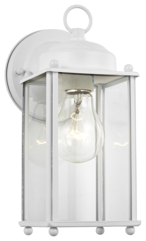 New Castle Large 1-Light Outdoor Wall Lantern, White
