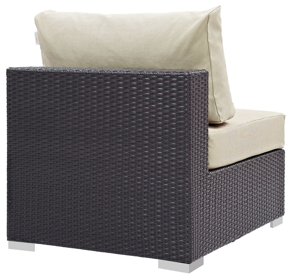 Convene Outdoor Patio Armless, Espresso Beige