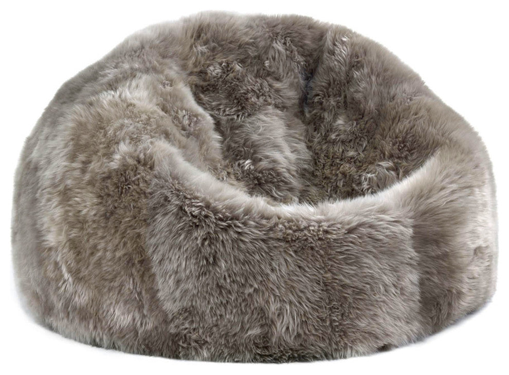 Sheepskin Longwool Lambskin Bean Bag, Vole