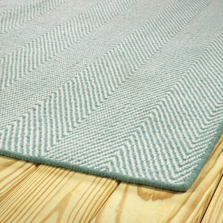 Kaleen Ziggy Hand woven Indoor/Outdoor Polyester Area Rug Light Blue, 5'x7'6"