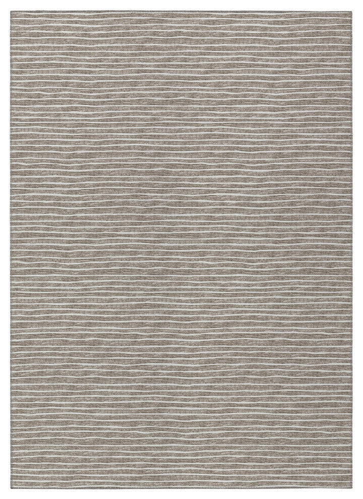 Indoor/Outdoor Laidley LA1 Taupe Machine Washable 9' x 12' Rug