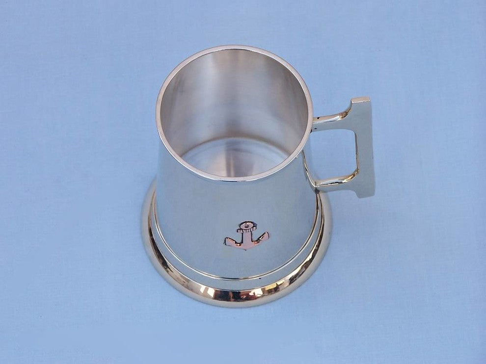 Nautical Brass Anchor Mug With Cleat Handle 5'', Nautical Barware