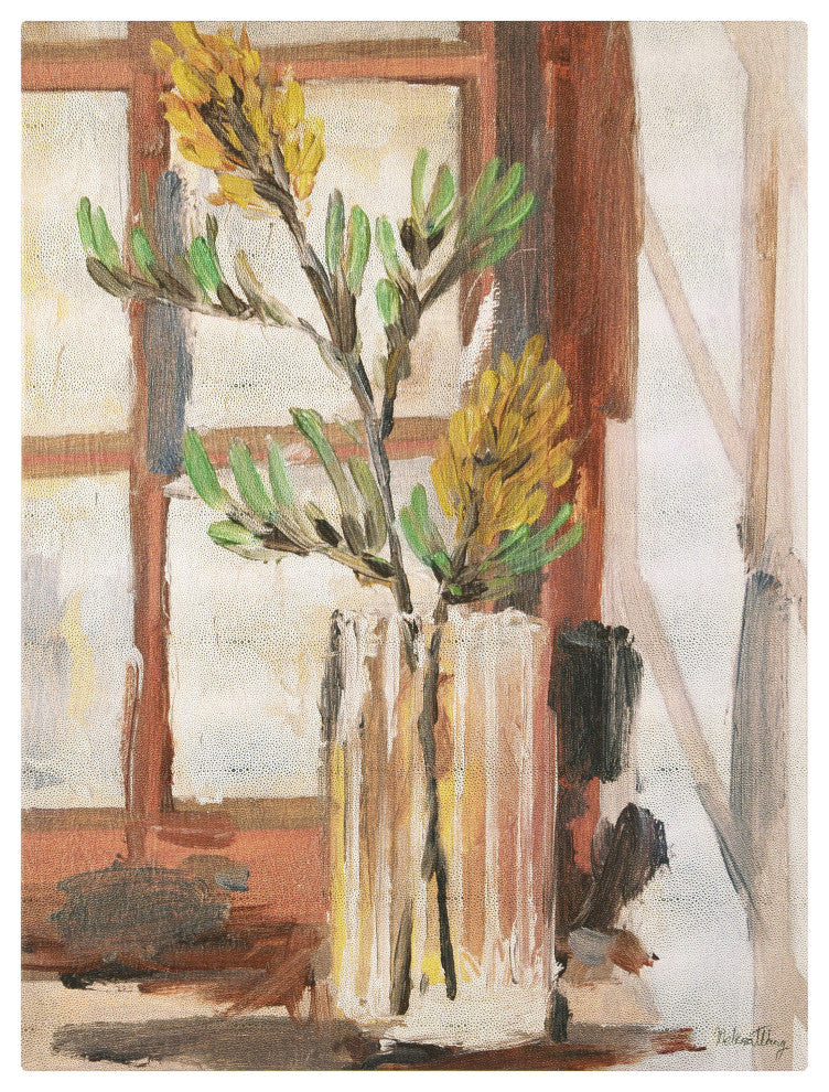 Timeless Serenity II" Gold Metallic Shagreen Wrapped Canvas Wall Art 48"x36"