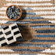 Nuloom Hand Braided Denim and Jute Striped Diamonds Area Rug, Off White 4'x6'
