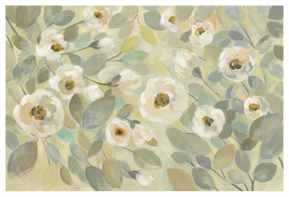 "Blooming Branches Flower" Digital Paper Print by Silvia Vassileva, 50"x34"