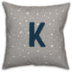 Monogram K Space Doodle 16x16 Spun Poly Pillow