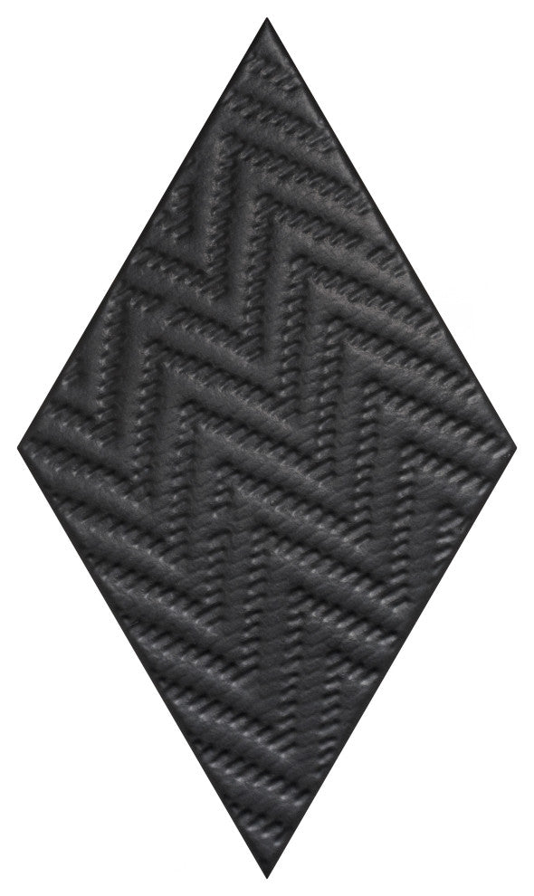 Rhombus Porcelain Tile, Black