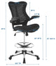 Charge Drafting Stool, Black