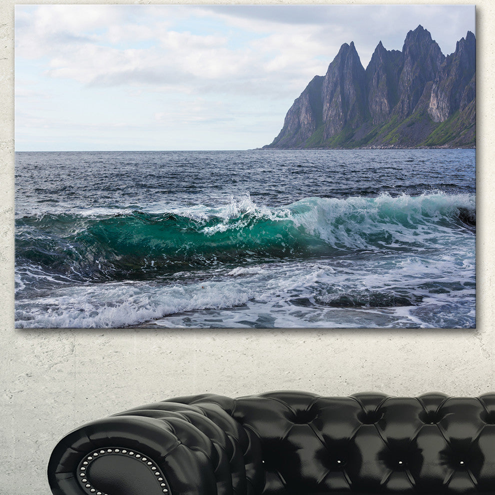 Beautiful Lofoten Island Norway, Large Seashore Canvas Print, 40"x30"