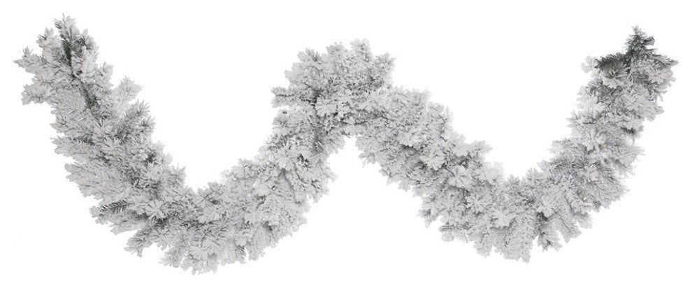 9' X 12" Flocked Alaskan Garland 140T