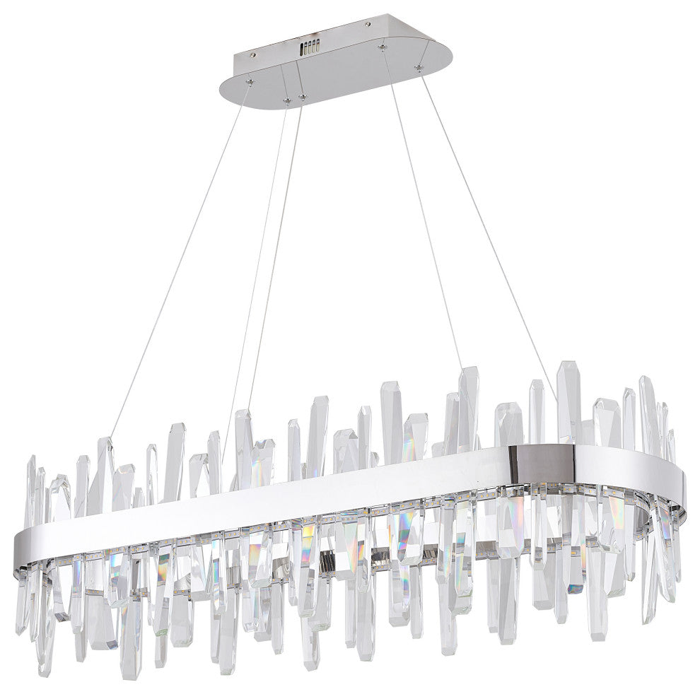 Bethel International FT74C40CR 20 Light LED Chandelier, Chrome