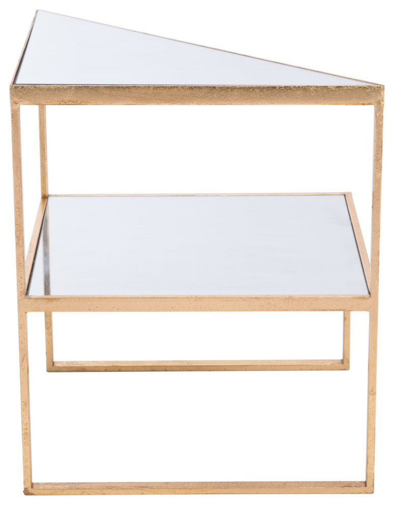 Sofa Side Table, Glass, Steel Metal, Gold, Living Lounge Cafe Lobby Hospitality