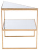 Sofa Side Table, Glass, Steel Metal, Gold, Living Lounge Cafe Lobby Hospitality