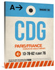 "CDG Paris Luggage Tag 2" Fine Art Print
