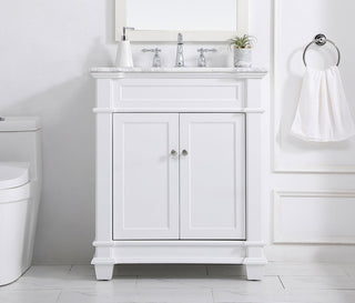 Weston Single Bathroom Vanity Set, White, 30