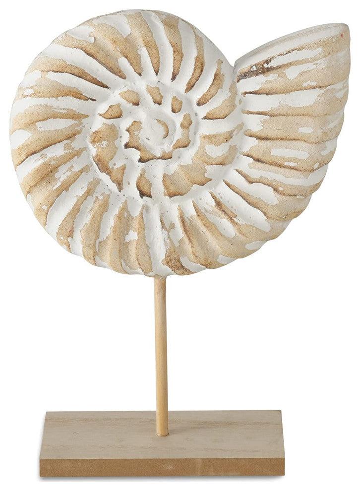 Abstract Nautilus Table Sculpture, 11 Inches