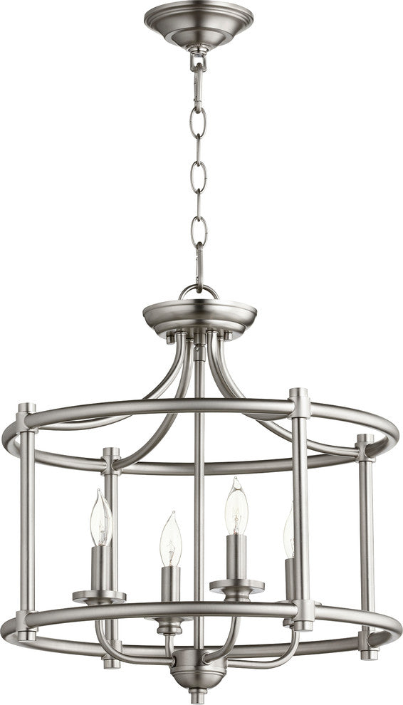 Quorum 2822-18-65 Four Light Dual Mount, Satin Nickel Finish