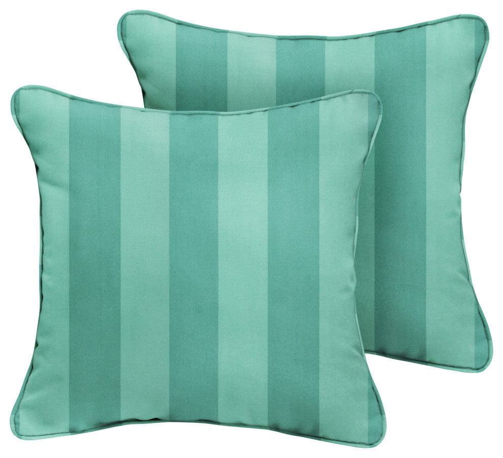 Sorra Home Preview Lagoon Corded Pillow, Set of 2, 16"x16"x6"