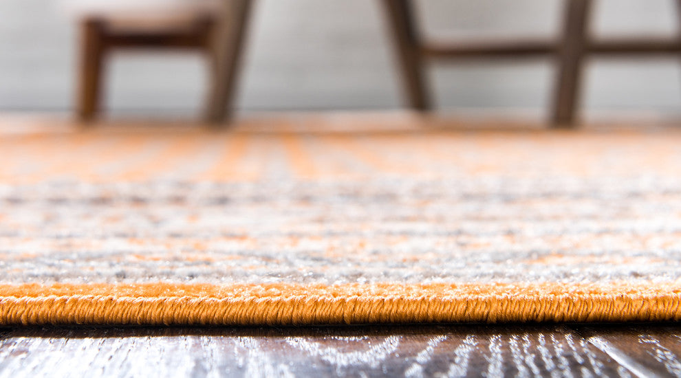 Unique Loom Orange Allover Williamsburg 4'x6' Area Rug