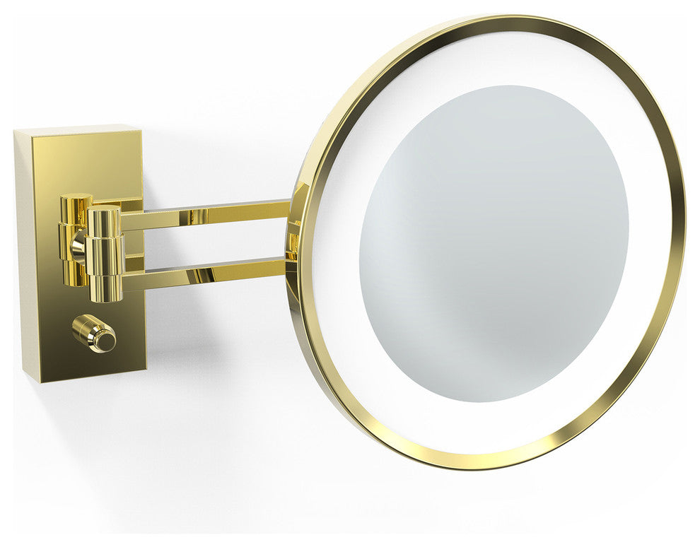 WS 36 Magnifying Makeup Mirror in Shiny Gold w/ LED Light