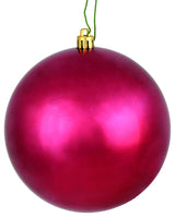 Vickerman 4.75" Berry Red Shiny Ball Ornament, 4 per Bag