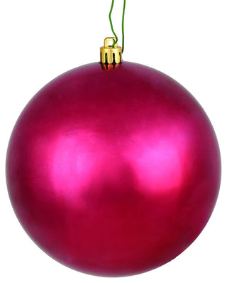 Vickerman 4.75" Berry Red Shiny Ball Ornament, 4 per Bag