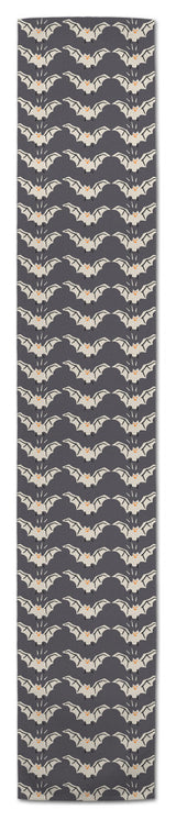 Cute White Bats 16x72 Table Runner