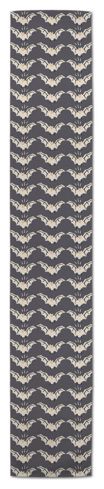 Cute White Bats 16x72 Table Runner
