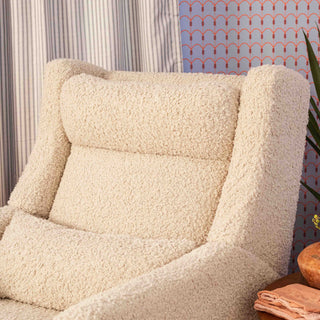 Kiwi Plus Power Glider Recliner w/ Power Headrest, Almond Teddy Loop