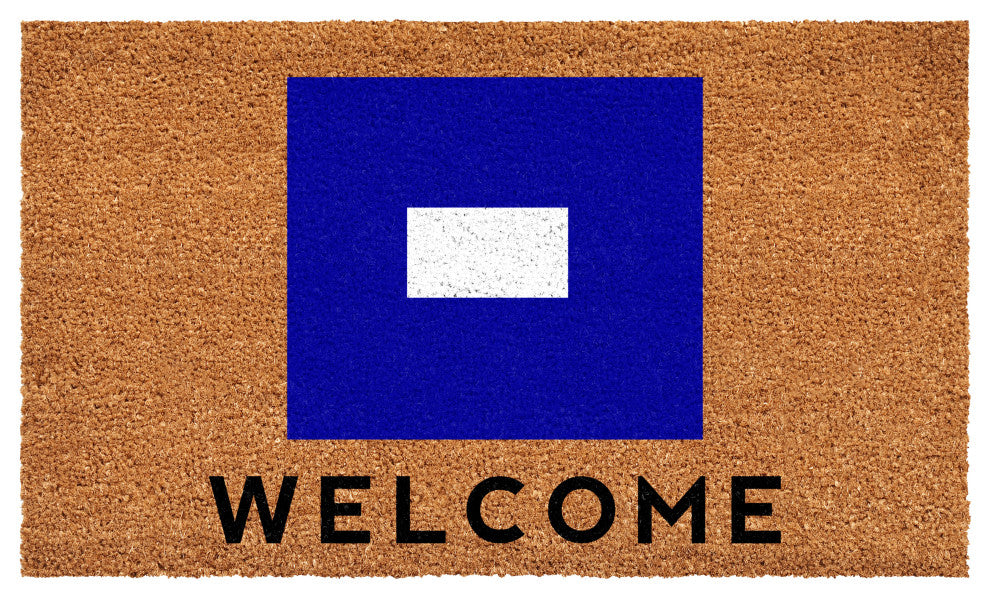 Calloway Mills Nautical Personalized Doormat Doormat, Letter P