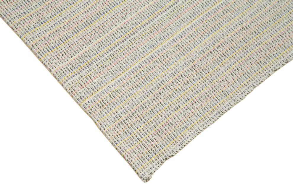Rug N Carpet - Handmade Turkish 6' 9'' x 10' 3'' Modern Design Wool Kilim Rug