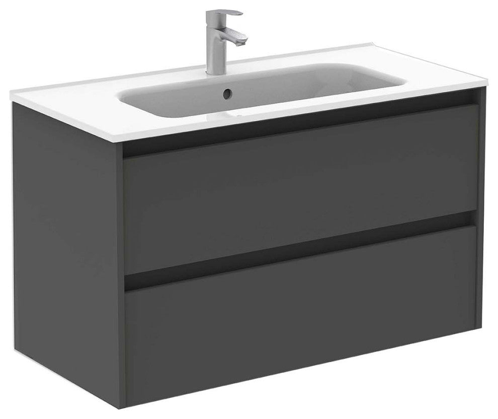 Unit 40" Sansa 2 Drawers, Anthracite