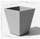 Pro Series Linear Grooved Planter, 30", Gray