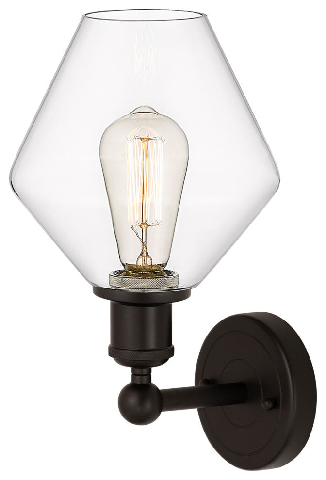 Edison Cindyrella 1-Light 8" Sconce, Oil Rubbed Bronze, Clear Shade