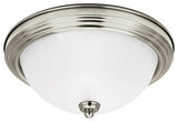 Seal Gull Lighting 1-Light Ceiling Flush Mount, Brushed Nickel