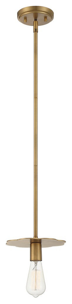Savoy House Meridian 1 Light Mini-Pendant Natural Brass