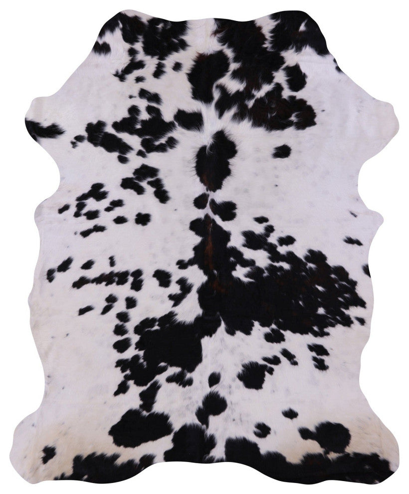 Black and White Natural Cowhide Rug 7' 2" X 5' 10" C1555