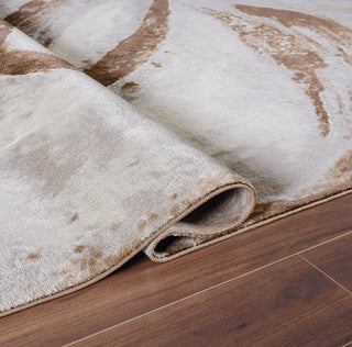 Damian Brown/Beige Rug, Brown, 2'7"x8' Runner
