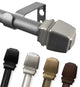 Nona 5/8" Curtain Rod, Satin Nickel, 48-84"