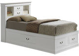 Mendota Storage Bed, White, Twin